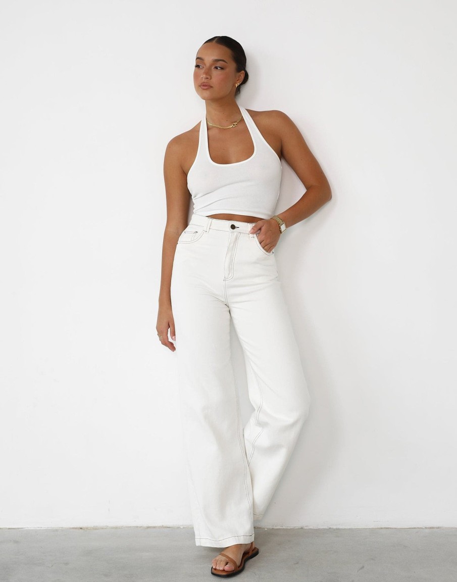 Clothing Pink Diamond Basics Edit | Eve Top (White)