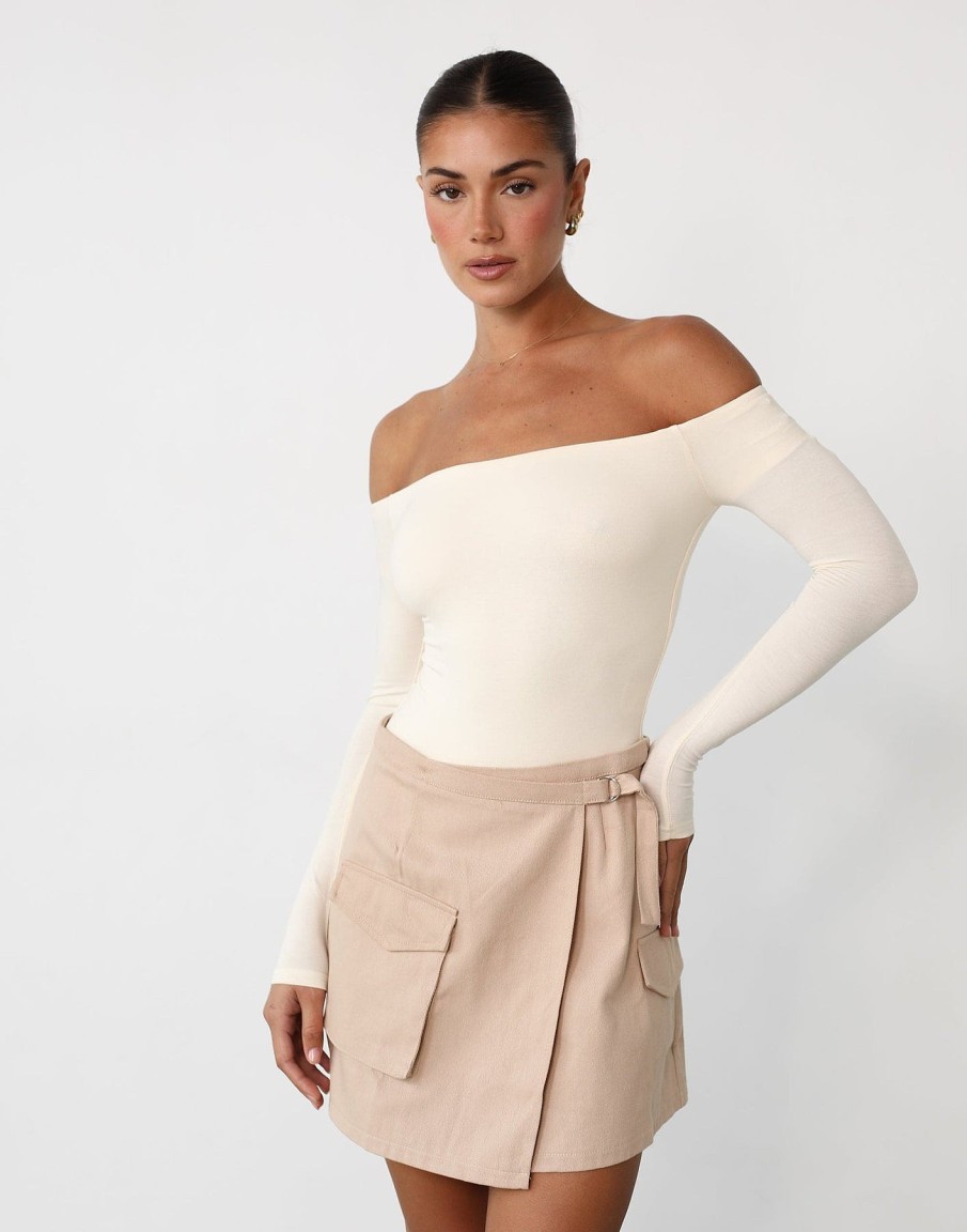 Clothing Charcoal Clothing Skirts | Scottie Mini Skirt (Almond)