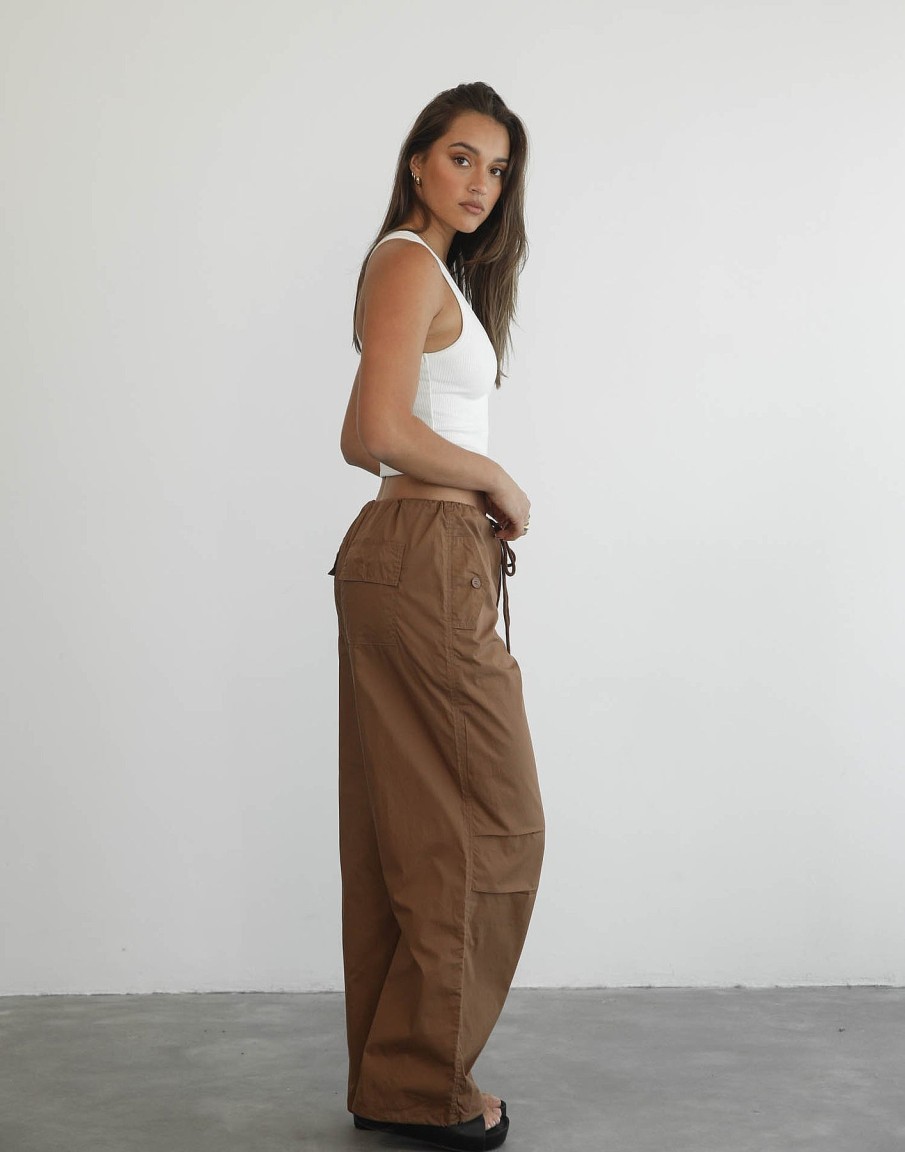 Clothing Pink Diamond Pants | Bamba Parachute Pants (Brown)