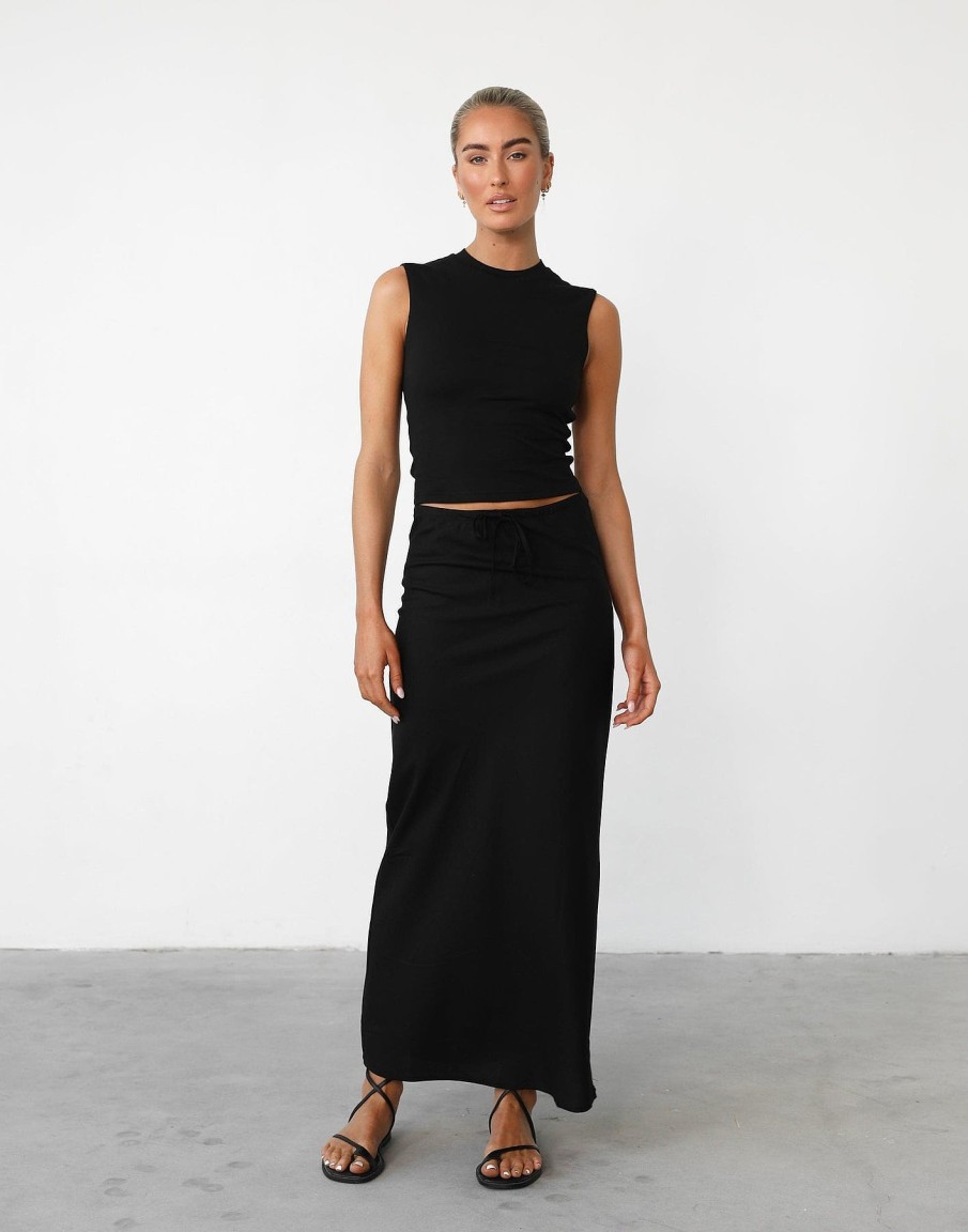 Clothing Vogue Max Skirts | Darna Maxi Skirt (Black)