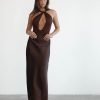 Clothing Charcoal Clothing Partywear | Sincerity Maxi Skirt (Cocoa)