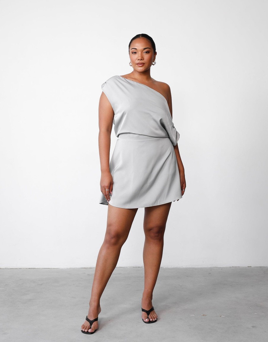 Clothing Charcoal Clothing Partywear | Angel Mini Dress (Cloud)