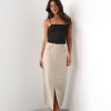 Clothing CHARCOAL Denim Edit | Yana Maxi Skirt (Beige)