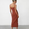 Clothing Charcoal Clothing Partywear | Ephemeral Maxi Dress (Clay)