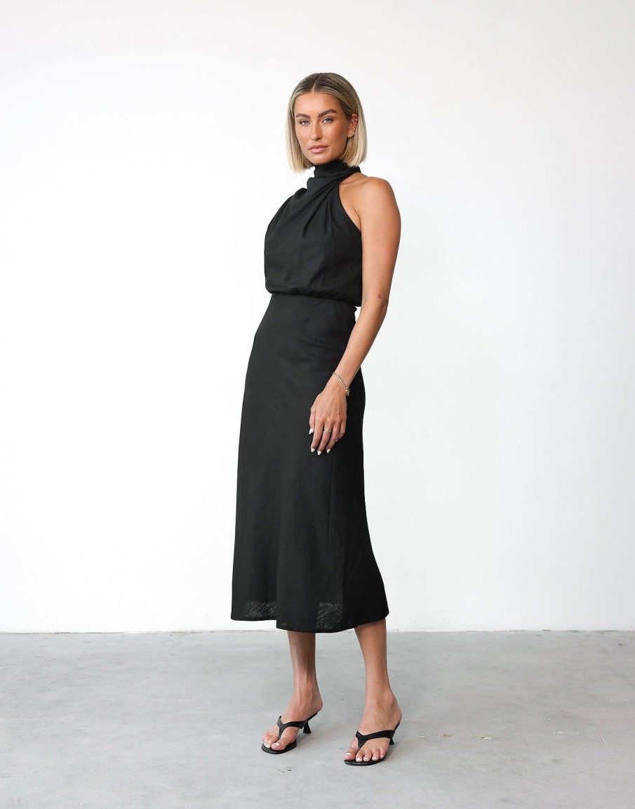 Clothing CHARCOAL Maxi Dresses | Seraphina Maxi Dress (Black)