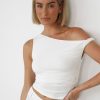 Clothing Charcoal Clothing Basics Edit | Aira Top (White)