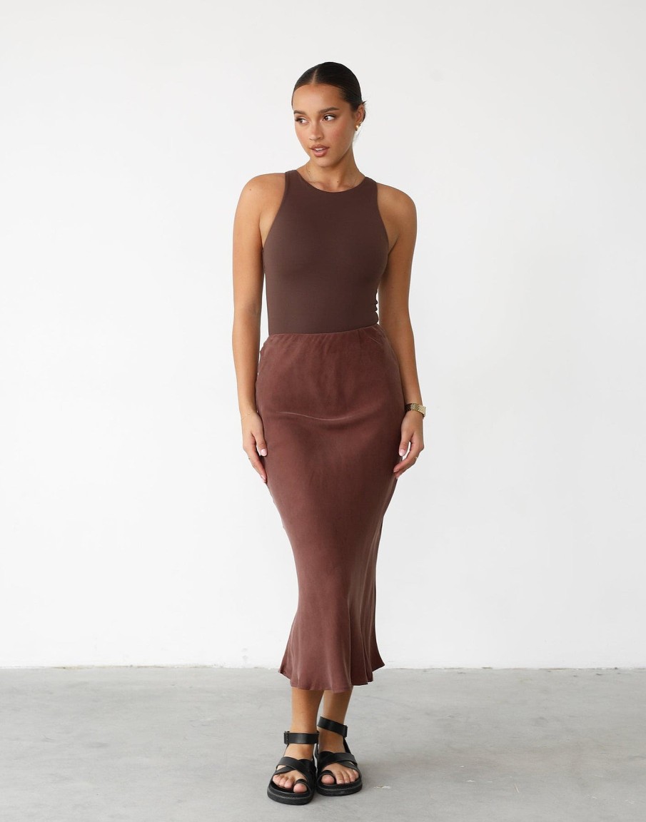 Clothing QTrend Basics Edit | Vivid Bodysuit (Chocolate)