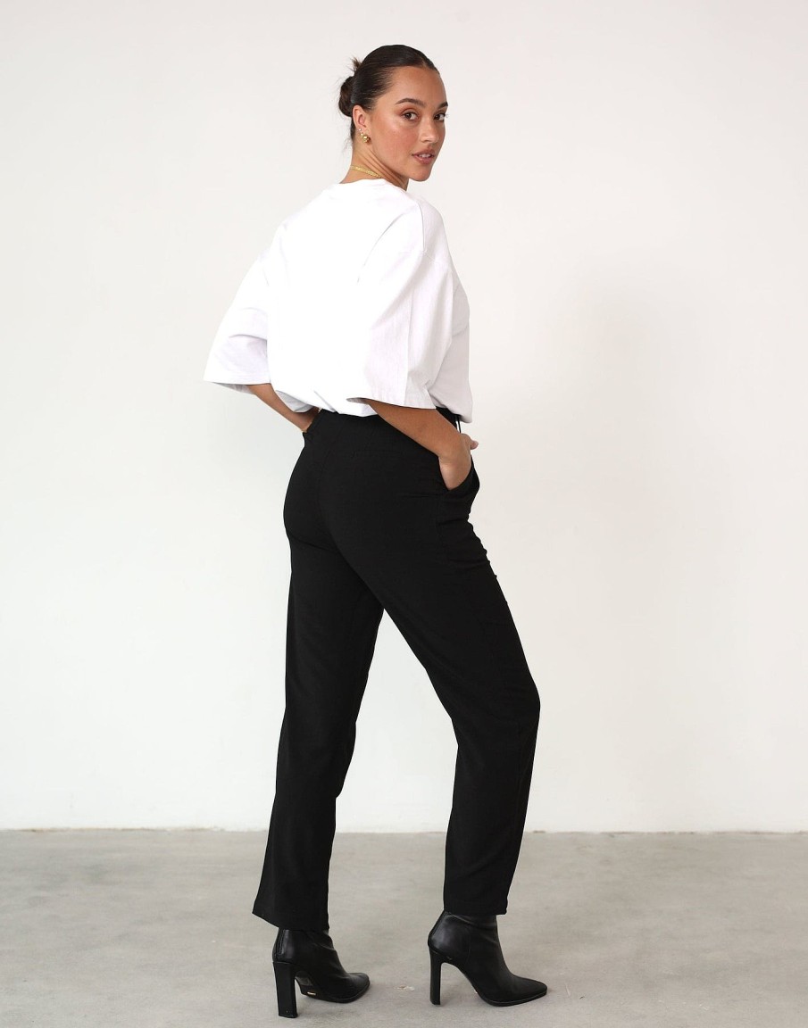 Clothing White Closet Basics Edit | Joanne Pants (Black)