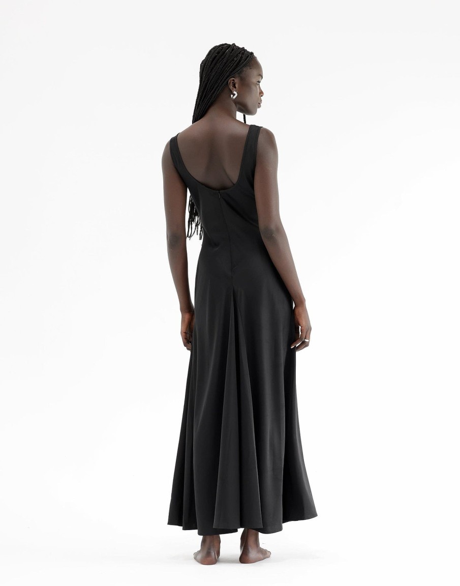 Clothing Charcoal Clothing Maxi Dresses | Charlotte Maxi Dress (Black)