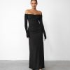 Clothing Charcoal Clothing Maxi Dresses | Josephine Maxi Dress (Black)