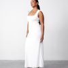 Clothing Charcoal Clothing Partywear | Dekota Maxi Dress (White)