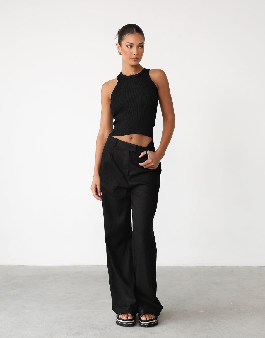 Clothing Thanne Basics Edit | Cassidy Tank Top (Black)