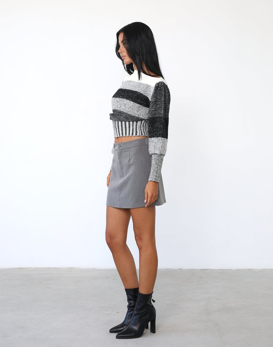 Clothing Style State Knitwear | Naija Jumper (Grey/Black)