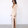 Clothing Lioness Knitwear | Opulence Maxi Dress (Beige) - By Lioness