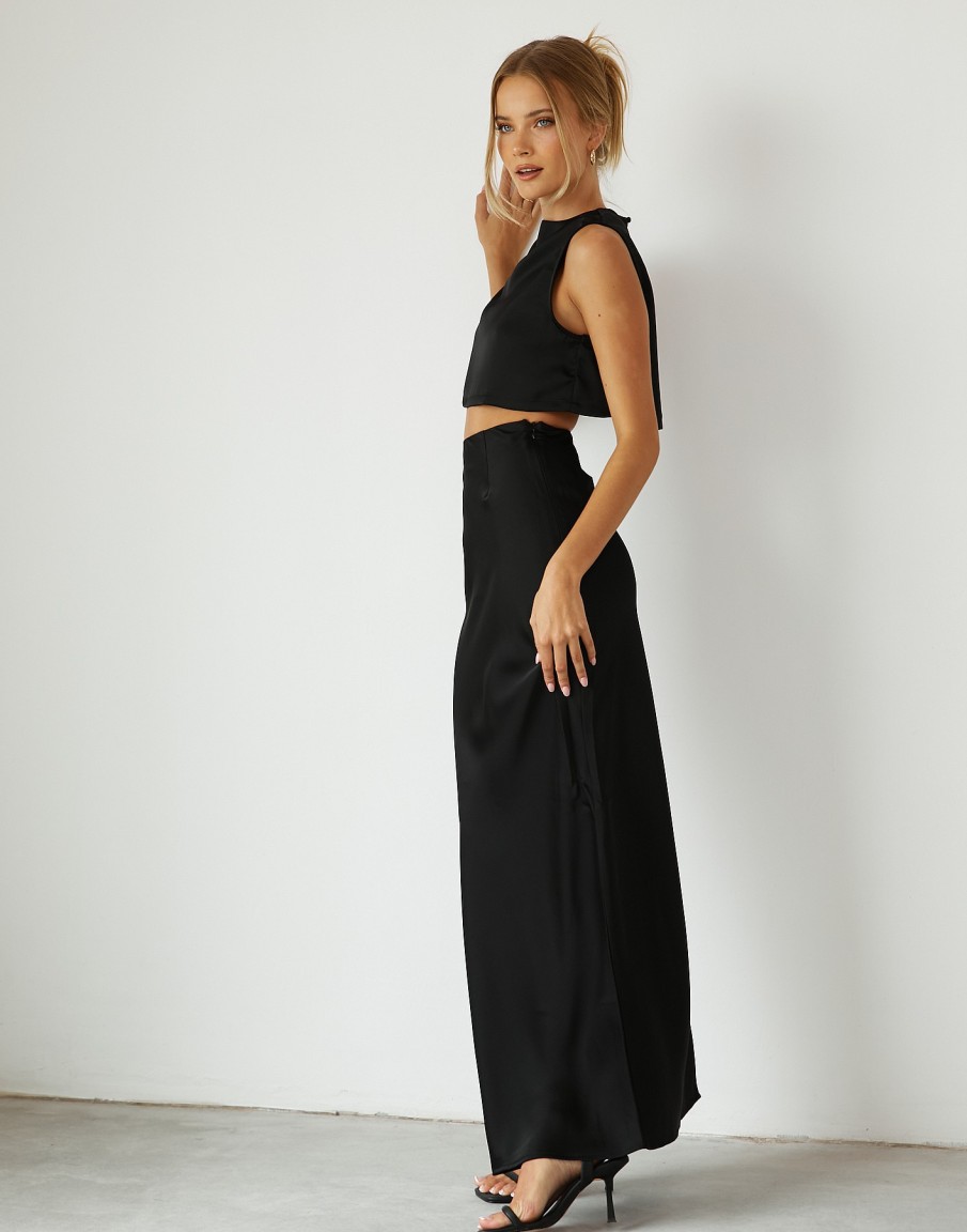 Clothing Charcoal Clothing Skirts | Sincerity Maxi Skirt (Black)