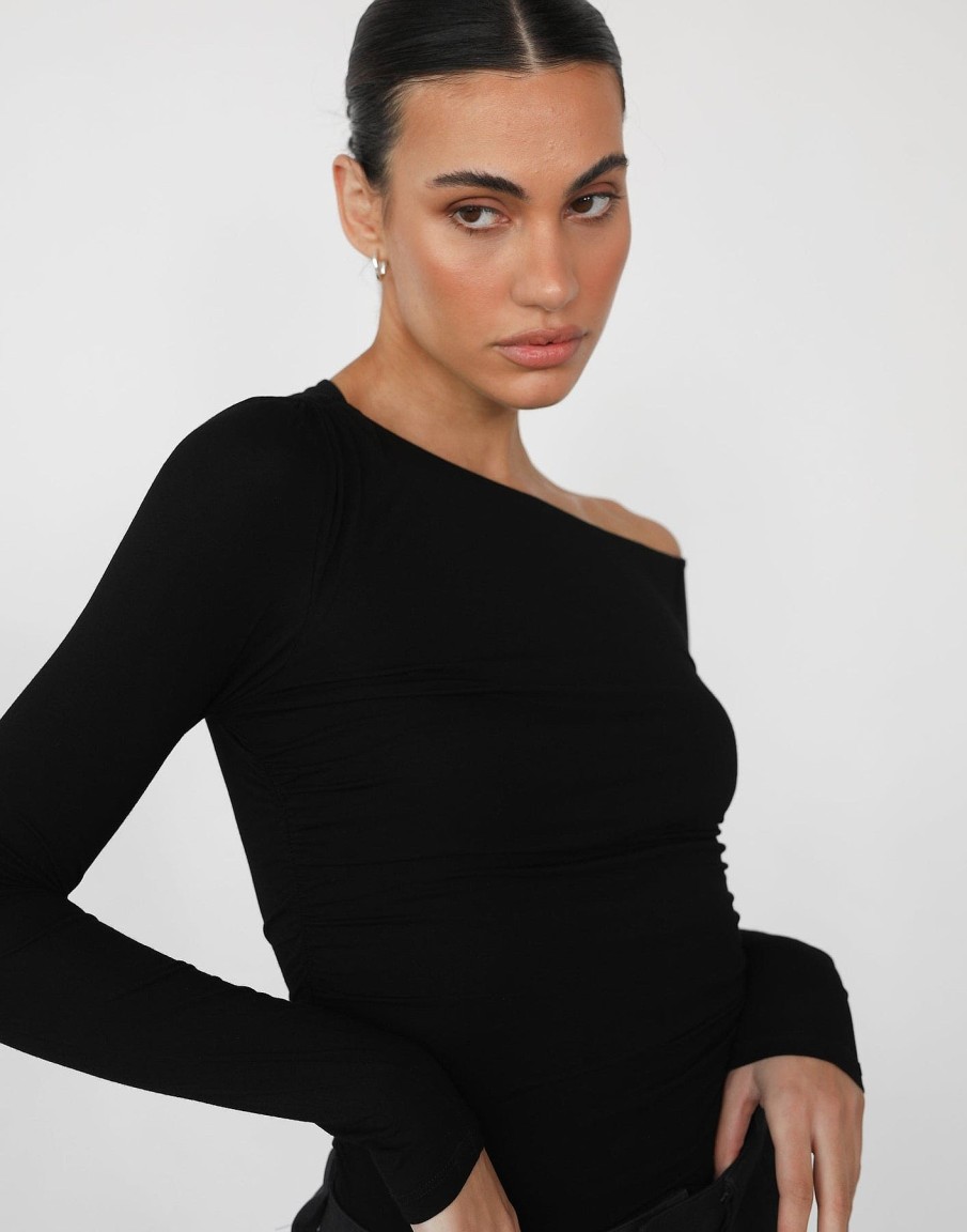 Clothing Alive Girl Basics Edit | Laylah Long Sleeve Top (Black)