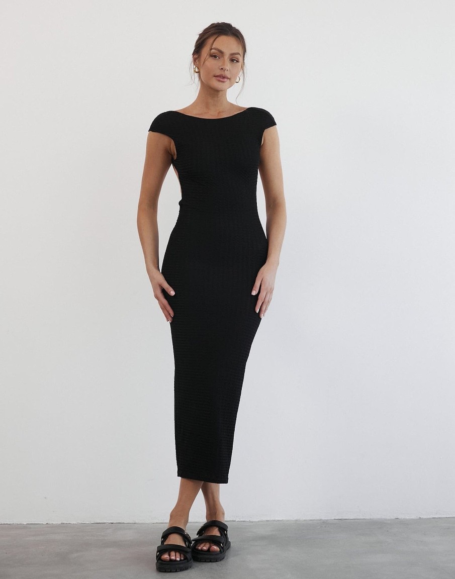 Clothing Luvalot Partywear | Skylah Maxi Dress (Black)