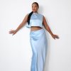 Clothing Charcoal Clothing Partywear | Sincerity Crop Top (Ice Blue)