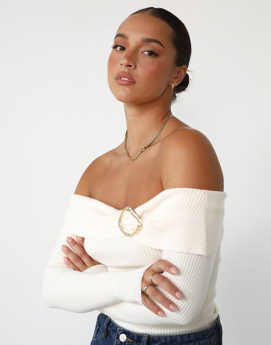 Clothing Style State Long Sleeve Tops | Caerynn Long Sleeve Top (Cream)