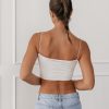 Clothing Charcoal Clothing Basics Edit | Tammy Crop Top (White)