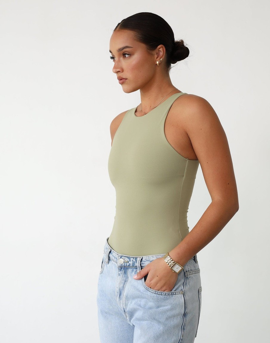 Clothing Thanne Basics Edit | Vivid Bodysuit (Sage)