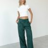 Clothing Lioness Workwear | Nyc Pant (Green Pinstripe) -By Lioness