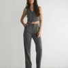 Clothing Charcoal Clothing Workwear | Rosa Vest (Grey Pinstripe)