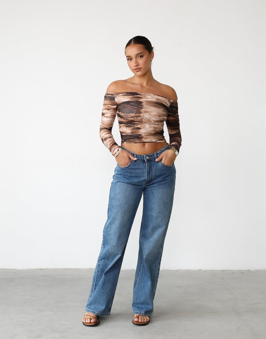 Clothing Alive Girl Long Sleeve Tops | Shelley Top (Storm Print)