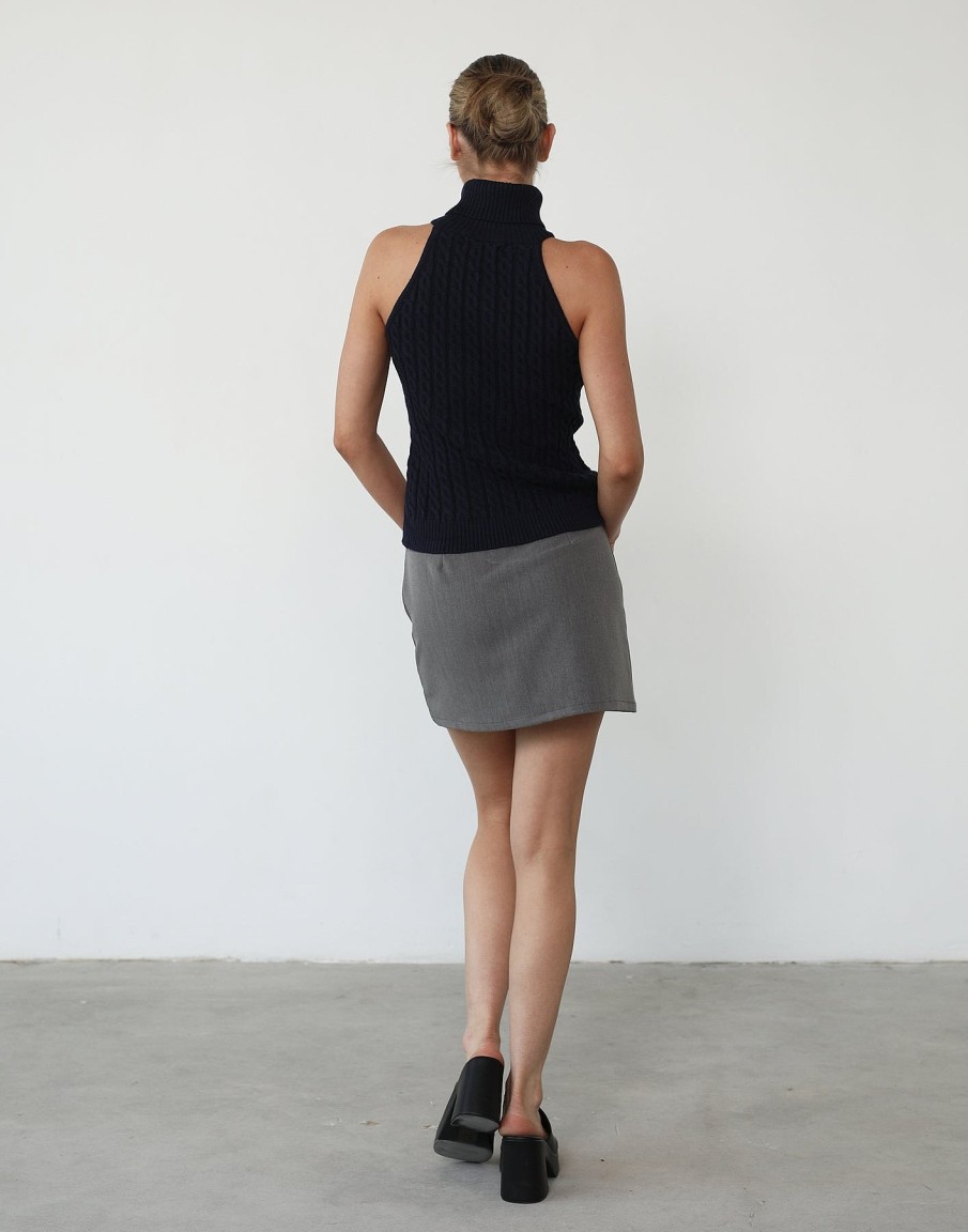 Clothing White Closet Workwear | Hanni Knit Top (Navy)