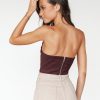 Clothing Charcoal Clothing Basics Edit | Close To You Corset Top (Wine)