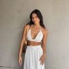 Clothing Charcoal Clothing Crop Tops | April Crop Top (White)