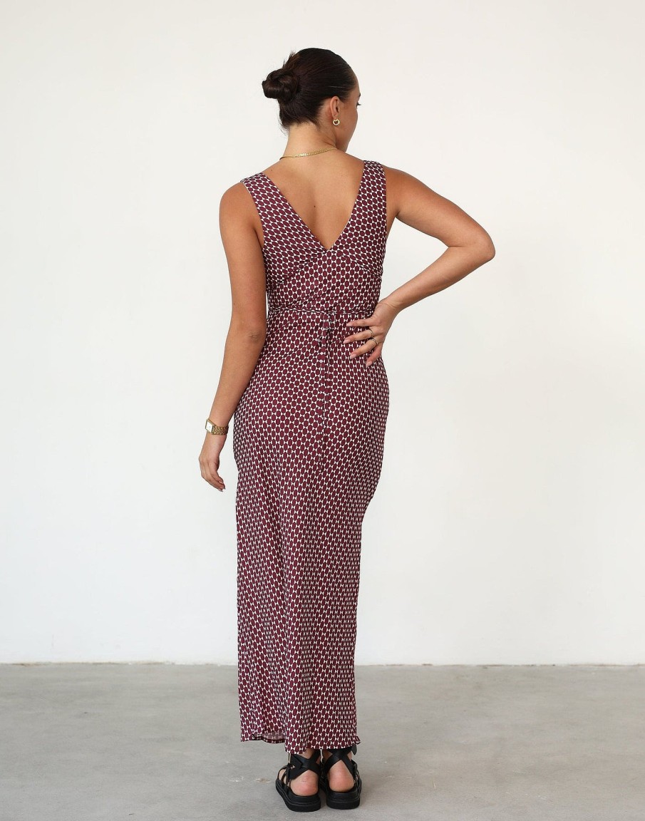 Clothing Into Partywear | Piper Maxi Dress (Plum Print)