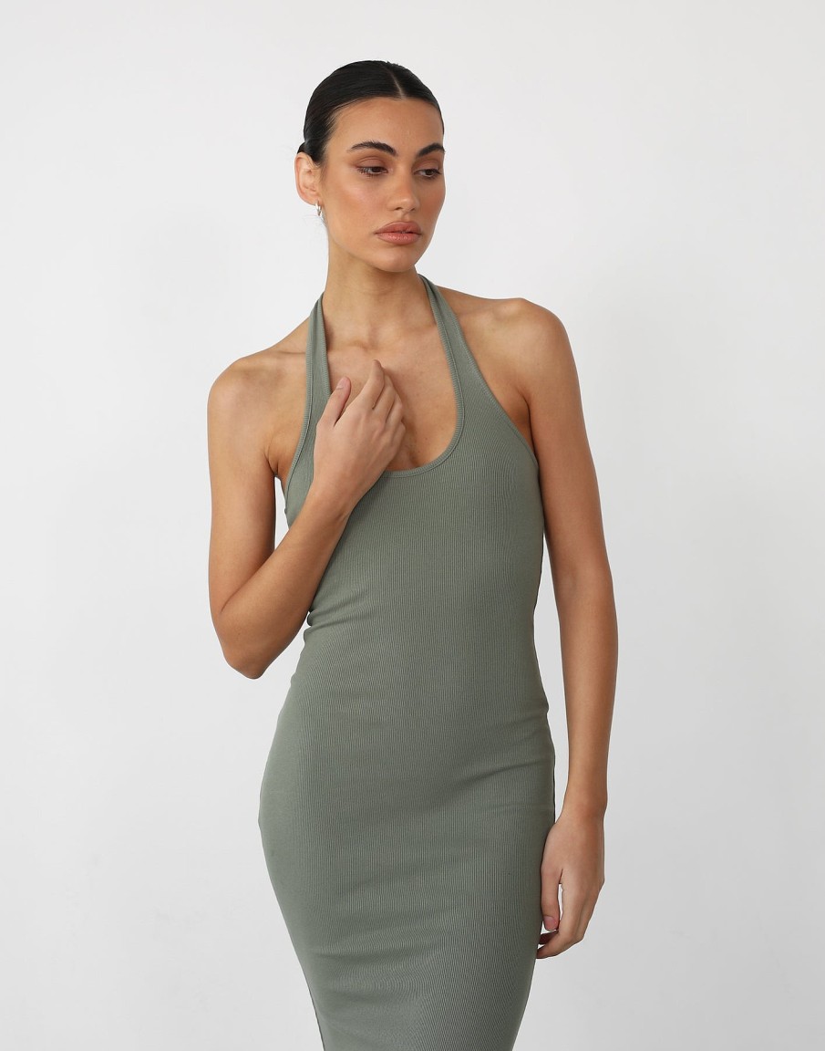 Clothing Pink Diamond Maxi Dresses | Eve Maxi Dress (Olive)