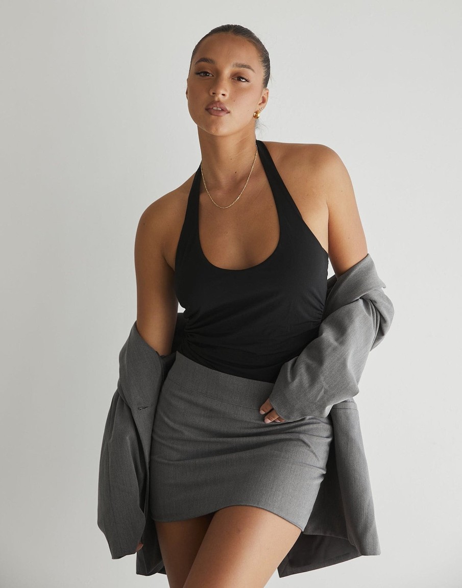 Clothing Charcoal Clothing Partywear | Ashwood Mini Skirt (Grey)