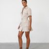 Accessories VogueMax Belts | Avahni Mini Dress (Beige)