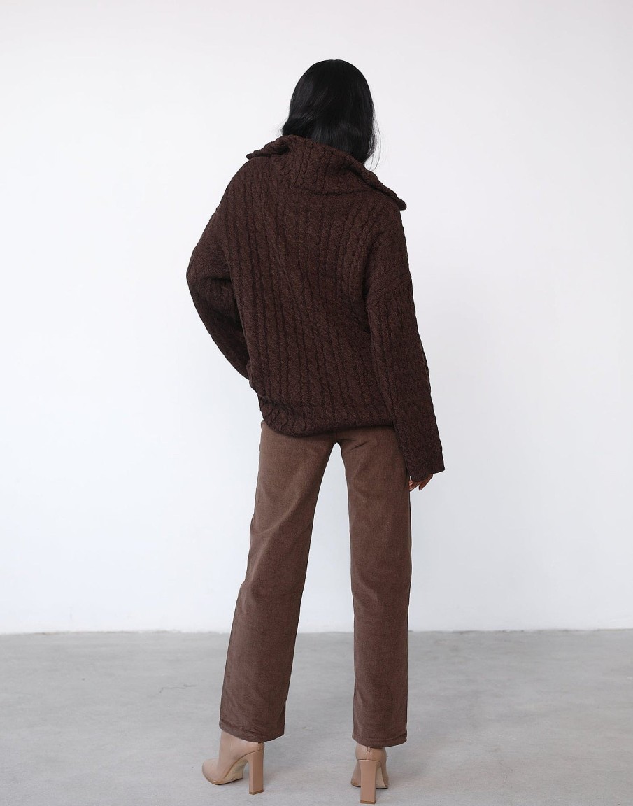 Clothing White Closet Knitwear | Shiran Jumper (Brown)