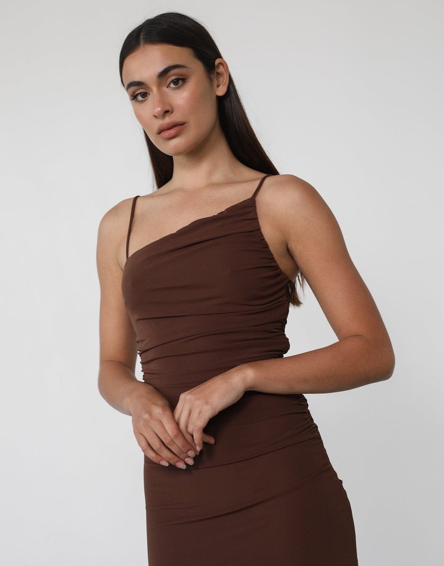 Clothing Alive Girl Partywear | Luciana Maxi Dress (Brown)