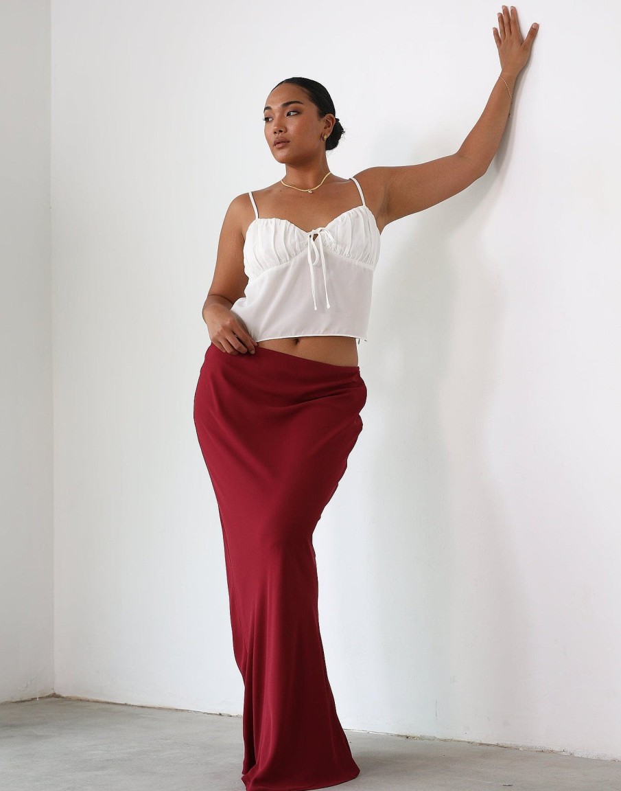 Clothing Charcoal Clothing Skirts | Isla Maxi Skirt (Merlot)