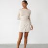 Clothing Qtrend Basics Edit | Sera Long Sleeve Top (Beige)