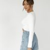 Clothing Desire Knitwear | Soma Knit Long Sleeve Top (White)