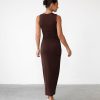 Clothing CHARCOAL Partywear | Delphine Maxi Dress (Cocoa)