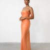 Clothing Charcoal Clothing Partywear | Martha Maxi Dress (Tangerine)