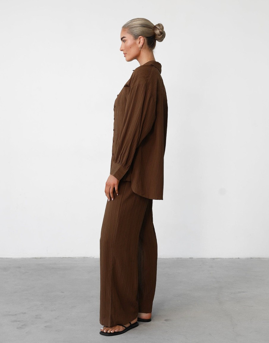 Clothing Paper Heart Basics Edit | Ria Long Sleeve Shirt (Brown)