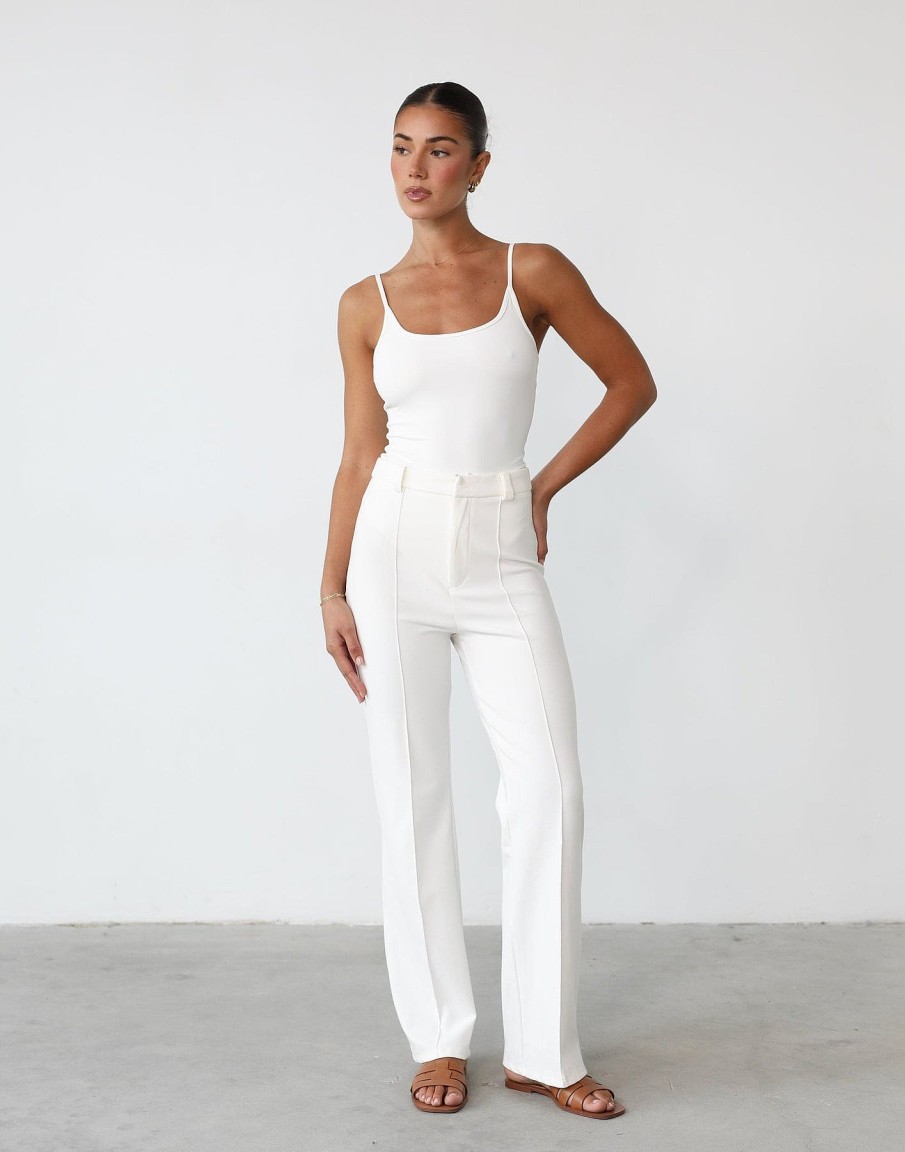 Clothing Q-Trend Workwear | Francine Pants (White)