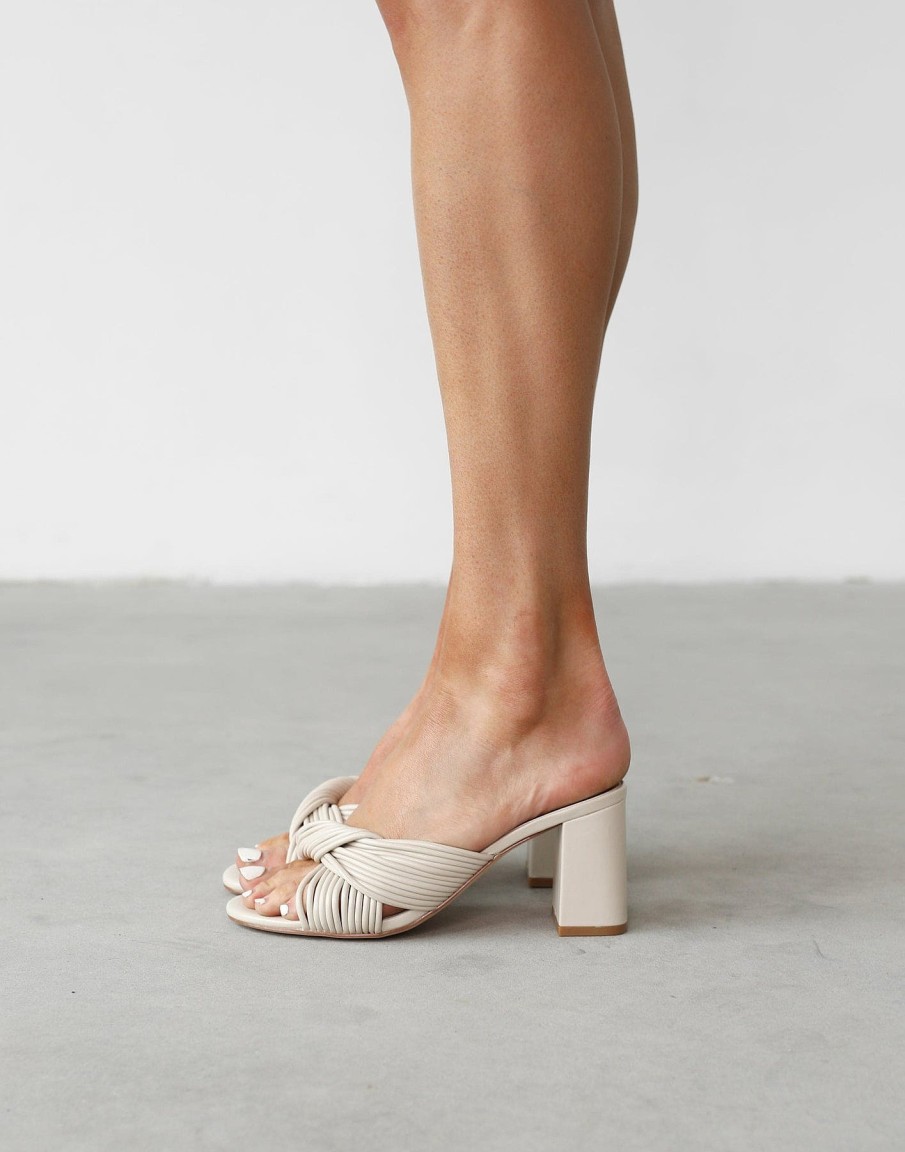 Shoes Therapy | Kaylee Heels (Bone Smooth Pu) - By Therapy