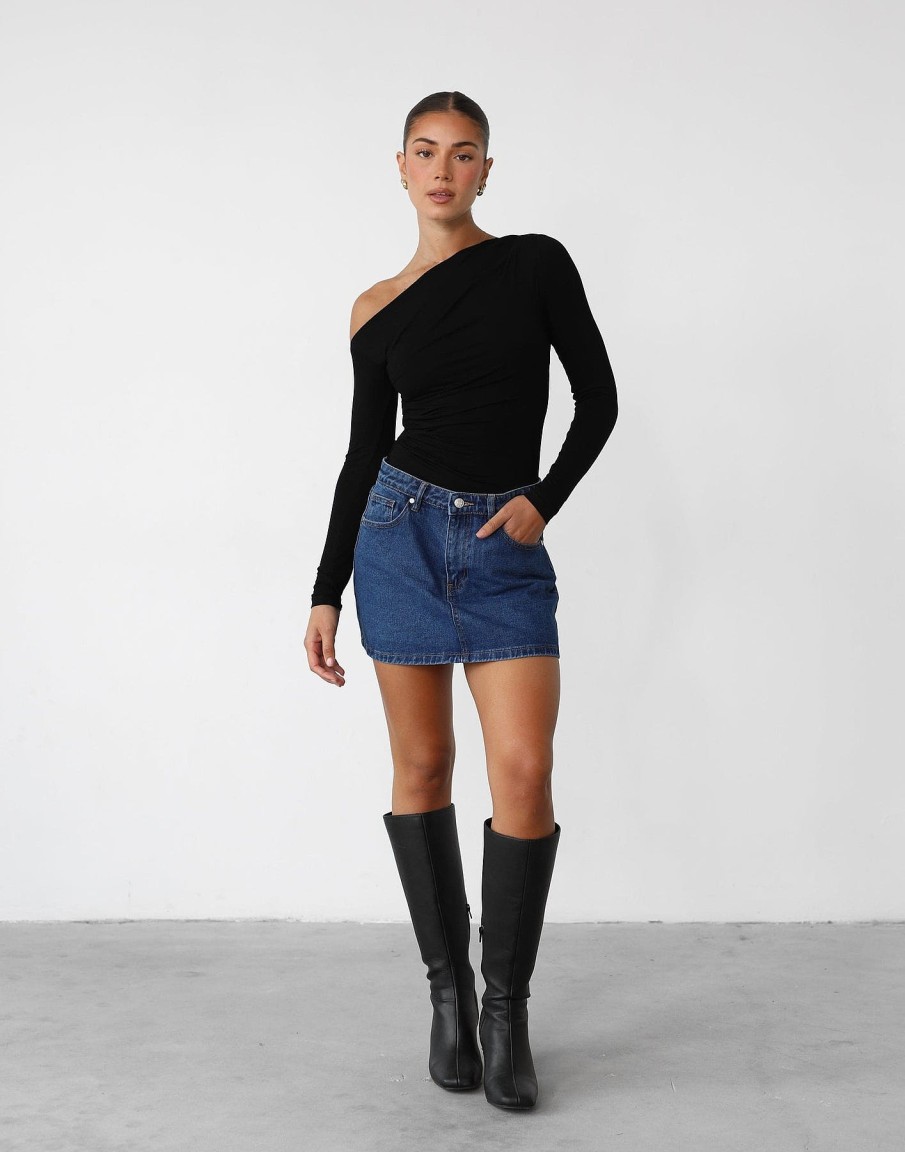 Clothing Alive Girl Long Sleeve Tops | Annie Bodysuit (Black)