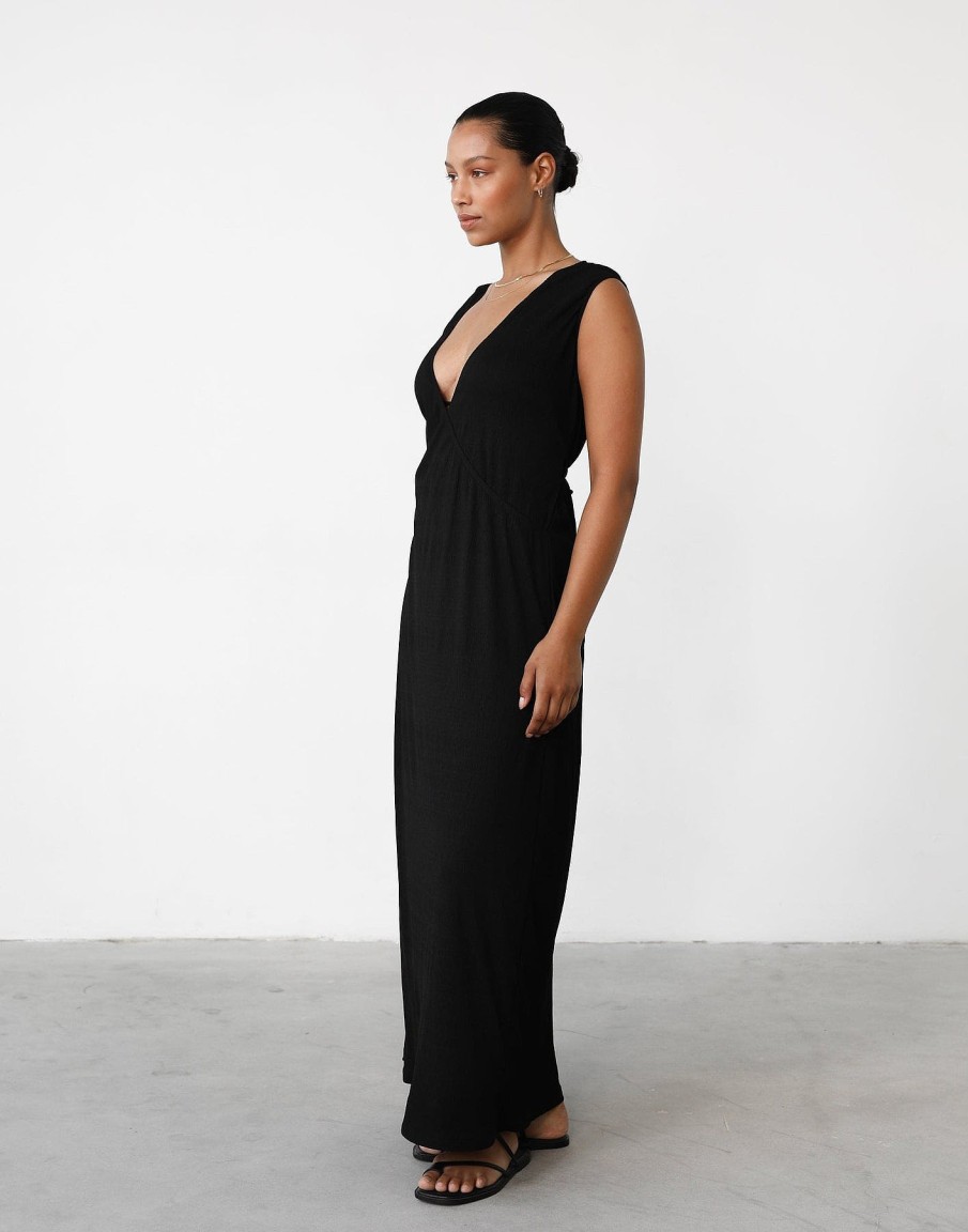 Clothing CHARCOAL CLOTHING Maxi Dresses | Nakuru Maxi Dress (Black)