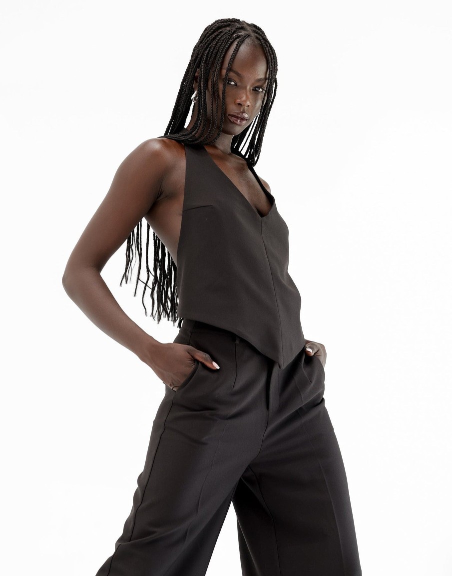 Clothing Charcoal Clothing | Grace Top (Black)