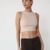 Clothing Charcoal Clothing Basics Edit | Kaia Rib Tank (Beige)