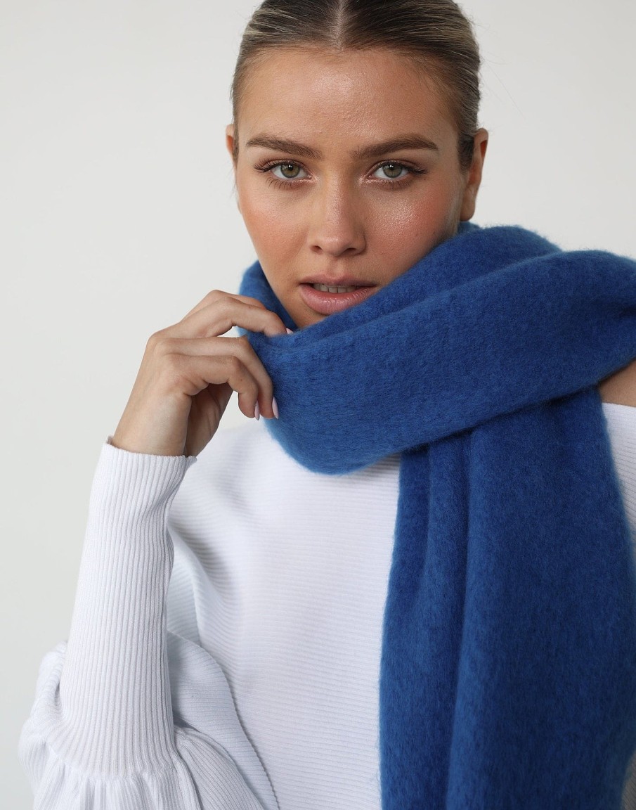 Accessories Charcoal Clothing Scarves | Zara Scarf (Cobalt)